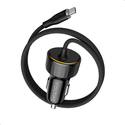 Autolader USB-C 60 W, 2 Anschlüsse, inkl. Kabel, tragbar