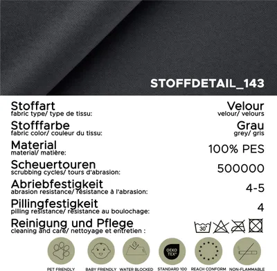 Produktbild von xonox.home Sendi Schlafsofe 2 Sitzer grau-beige B/H/T: 210x103x90cm