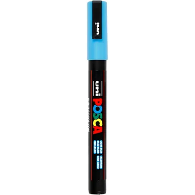 Produktbild von POSCA uni PC-3M, 1 Stück(e), Blau, Rundspitze, Schwarz, Blau, Kunststoff, Polypropylen (PP), 0,9 mm