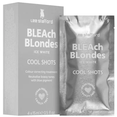 Obrázek produktu pro Lee Stafford Lotion Lee Stafford Bleach Blondes Ice White Toning Cool Shots 4x15ml