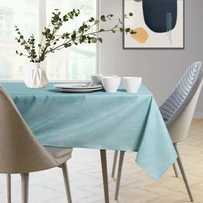 Zdjęcie produktu dla Obrus Plamoodporny VESTA 120x200 Owal Błękitny AmeliaHome