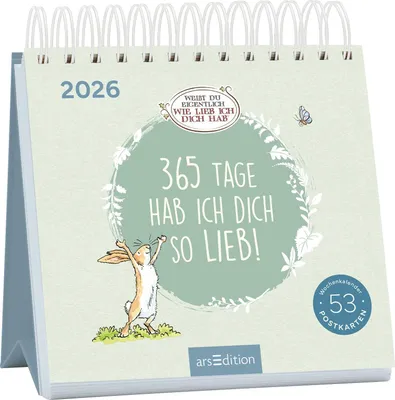 Produktbild von Postkartenkalender Weißt du eigentlich, wie lieb ich dich hab? 2026