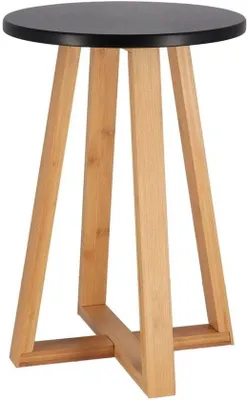 Produktbild von Famanu Badhocker mit natürlicher Holzoptik - Schwarz