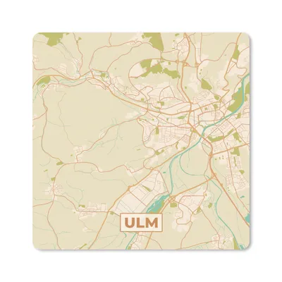 Produktbild von MuchoWow® Mauspad Mousepad Karte - Jahrgang - Ulm - Stadtplan 30x30 cm - Mousepads - Maus Mat - Pad - Mausunterlage - Gaming