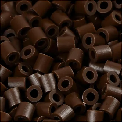 Produktbild von Fotoperlen, Größe 5x5 mm, Lochgröße 2,5 mm, Dunkelbraun (2), 1100Stck.