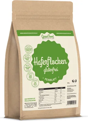 Produktbild von GreenFood Nutrition Glutenfreie Haferflocken 650g