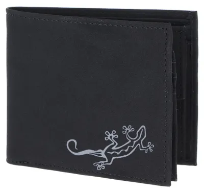 Image de oxmox porte-monnaie New Cryptan RFID Protect Querscheinbörse Lizard Print Grey Black noir