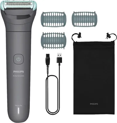 Produktbild von Philips Body Groomer BG3485/15 Mit Triple Protect-Rasiersystem, Nass & Trocken, Keine Wartung – muss nicht geölt werden, Akku, Grau