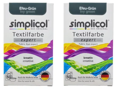 Produktbild von 2er Pack Simplicol Textilfarbe Expert Efeu-Grün 150g