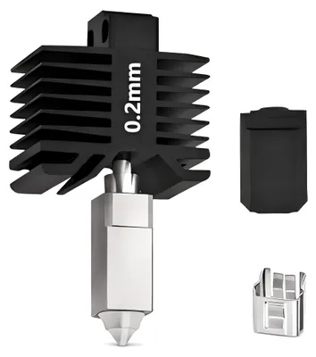 Hotend mit 0,2-mm-Düse aus gehärtetem Stahl für Bambu Lab X1/P1-Serie