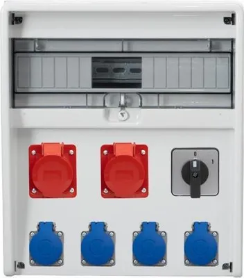 Productafbeelding van Verdeelpaneel 17M ULISSE, 2x32A/5-polig, 4x230V, beschermingsgraad 0/1 IP65