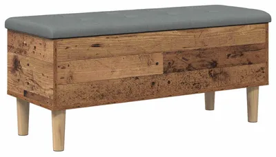 Obrázek produktu pro Úložná lavice s polštářem, buk, rozměry 102 x 42 x 46 cm