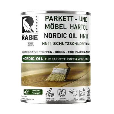 Produktbild von RABE 1Liter. Naturholz Effekt Holzöl Parkettöl Möbelöl KEIN ANFEUERN Fußboden Öl Rohholz