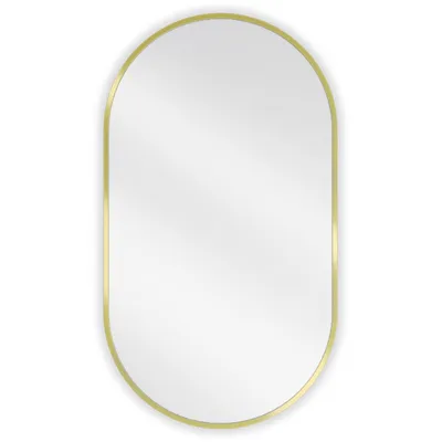 Zdjęcie produktu dla Mexen Loft lustro łazienkowe owalne 80 x 45 cm, rama złota - 9851-080-045-000-50