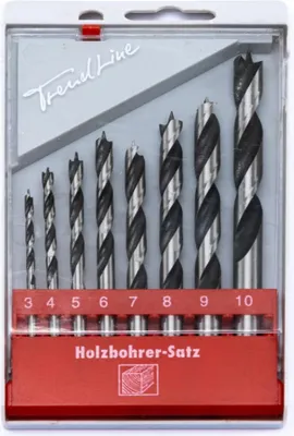 Produktbild von TrendLine Holzbohrer-Satz 8-teilig Rundschaft