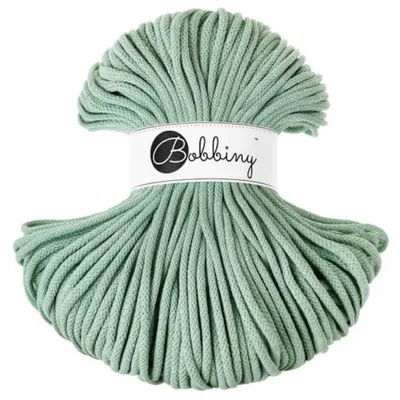 Produktbild von BOBBINY 5mm Premium Flechtkordel 100 m Garn Häkeln Makramee, Farbe:Aloe