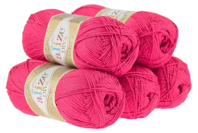 Produktbild von 5 x 100g Strickgarn ALIZE DIVA - Häkelgarn Wolle Sommer Stricken Häkeln