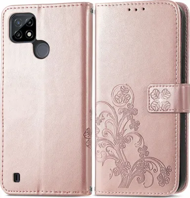 Produktbild von Mobigear Clover  Realme C25Y Hülle Klapphülle Geldbörse - Roségold