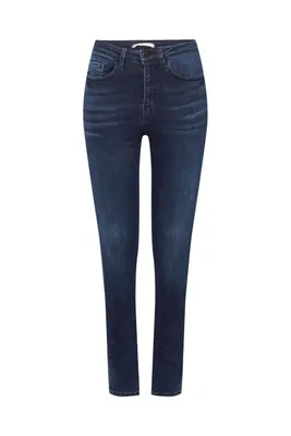 Produktbild von Esprit Stretchige High-Rise-Jeans im Skinny Fit, blue black