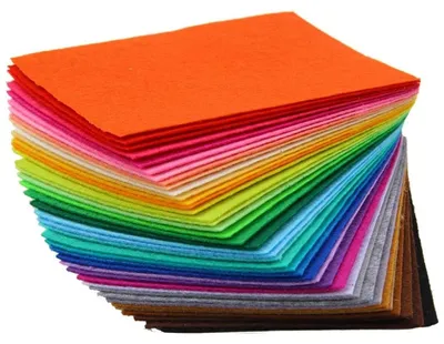 Zdjęcie produktu dla 40 kolorowych kawałków filcu do rękodzieła i szycia