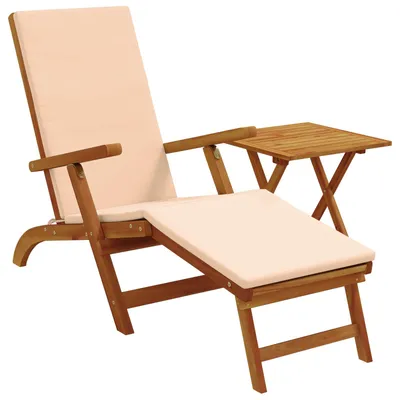Image de vidaXL Chaise longue réglable et pliable, lot de 2, beige