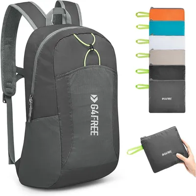 Immagine prodotto di Zaino pieghevole da 25 litri, unisex, ideale per l'uso quotidiano o per escursioni, impermeabile, colore grigio scuro