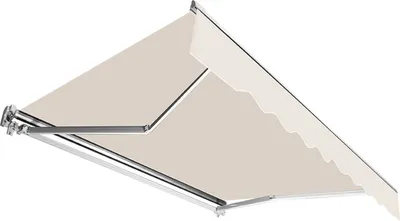 Immagine prodotto di Tenda da sole a braccio articolato Clanmacy PA Rivestita Protezione UV con manovella Tenda da sole Protezione solare Alluminio+Poliestere per terrazza/tetto Beige 250x200cm
