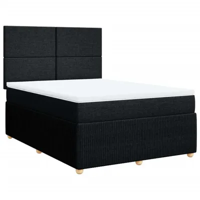 Produktbild von Boxspringbett mit Matratze Schwarz 160x200 cm Stoff