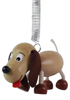 Produktbild von Dackel - Figur auf einer Feder