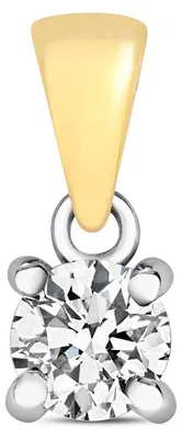Produktbild von Eleganter 9 Karat (375) Gold Damen - Diamant Anhänger Brillant-Schliff 0.25 Karat H - I1; TRS315919KY