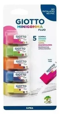 Obrázok produktu pre Giotto Minigomma, Viacfarebný, Blistr, 5 kusov