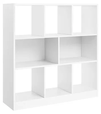 Immagine prodotto di Libreria a 8 scomparti, design moderno, colore bianco, dimensioni 97,5 x 100 x 30 cm