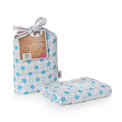 Produktbild von BMB Kinderbettbezug 120x120 - Kleine Sterne Cyan