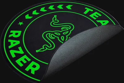 Produktbild von Razer Floor Rug, Stuhlmatte, Schwarz, Grün, Polyethylenterephthalat, Silikon, 1200 mm, 1200 mm, 2 mm