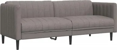 Produktbild von vidaXL Sofa 3-Sitzer Taupe Stoff