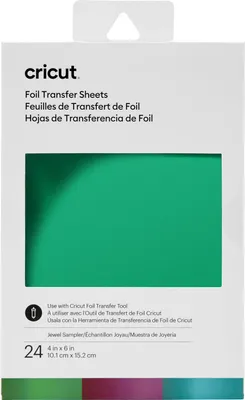 Zdjęcie produktu dla Cricut Foil Transfer Sheets, 100 mm, 150 mm, 24 ark.