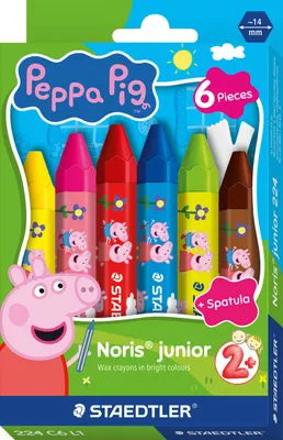 Produktbild von STAEDTLER Wachsmalkreide Noris junior Peppa 6er Kartonetui