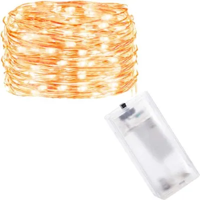 Obrázek produktu pro LED řetěz Nano - 1m, 10LED, 2xAA, teplá bílá