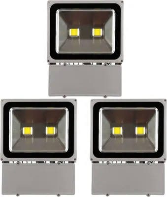 Produktbild von Greenmigo 3X 100W LED Fluter Außen Kaltweiß Flutlicht Strahler Scheinwerfer IP65 Baustrahler Leuchtmittel Strahler