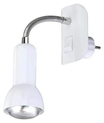 Productafbeelding van Wandlamp - Leeslamp - Direct Licht - Flexibele Arm - 14 cm - Wit