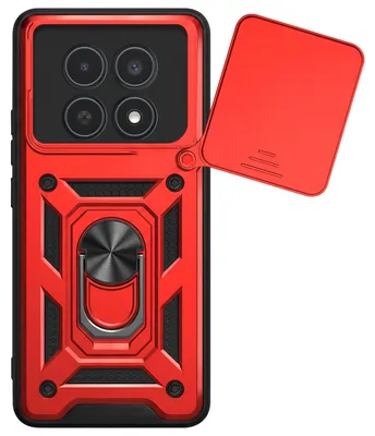 Produktbild von Mayaxess, Ring Hülle mit Kameraschiebeschutz für Redmi Note 15 4G, Rot