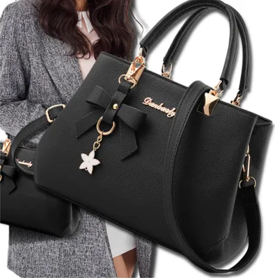 Immagine prodotto di EDIBAZZAR | Borsa a tracolla classica da donna, tracolla nera, portachiavi, valigia, borsa da città