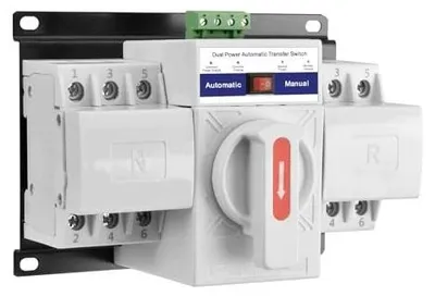 Zdjęcie produktu dla Przełącznik transferowy automatyczny 63A 400V ac do urządzeń przemysłowych