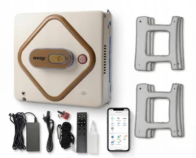Produktbild von Fensterputzroboter Weep AI i2pro mit Sprühfunktion, 3200 Pa, AI-Navigation und App-Steuerung