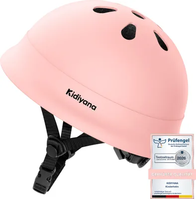 Produktbild von Kidiyana Kinderhelm XS 48–54 cm – verstellbarer Fahrrad-, Skate- & Rollerhelm, stoßfeste PC-Schale, ab 1 Jahr, Rosa
