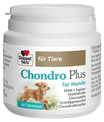 Productafbeelding van Doppelherz Chondro Plus voor honden, met chondroïtine en glucosamine, 60 tabletten