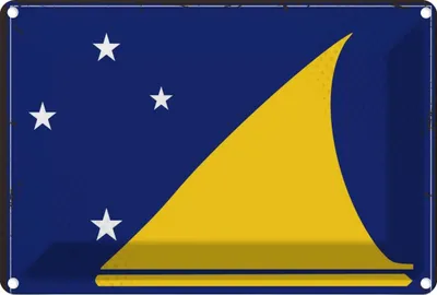 Produktbild von vianmo Blechschild 20x30 cm Tokelaus Tokelau Flagge Fahne Wappen