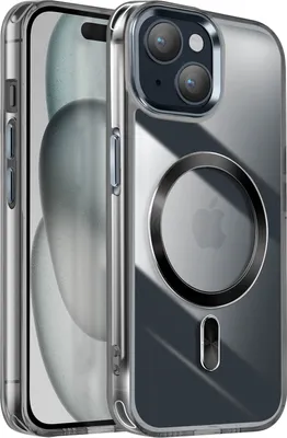 Produktbild von Avizar, MagSafe Hülle für Apple iPhone 15 Cristal Color, Schwarz