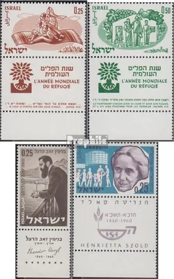 Produktbild von Briefmarken Israel 1960 Mi 212-213,220,223 mit Tab (kompl.Ausg.) postfrisch Welt-Flüchtlingsjahr