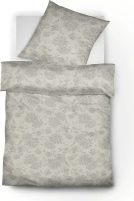 Produktbild von Fleuresse Lech Edelflanell Bettwäsche 200x200 Blumen silber  604109-10